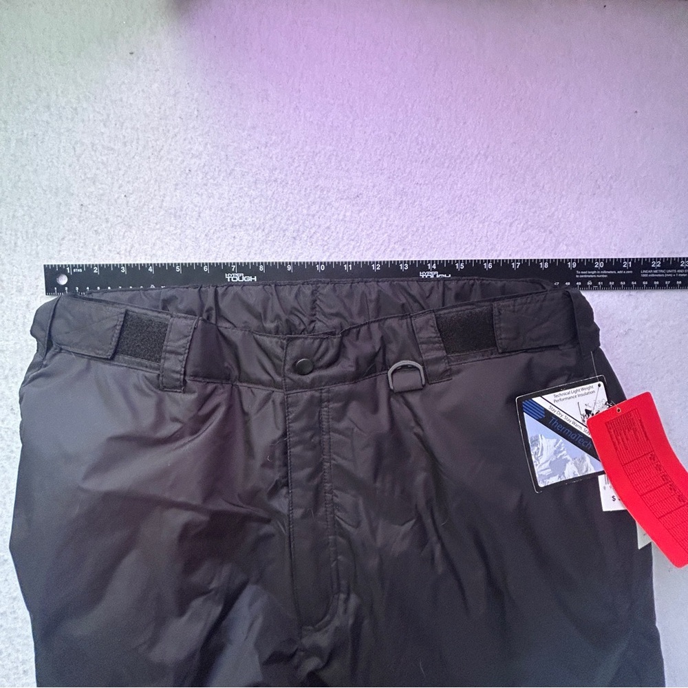 Ski Gear Snow Pants Mens XL Black ThermaTech Insulated Water Resistant Ski - Picture 4 of 16